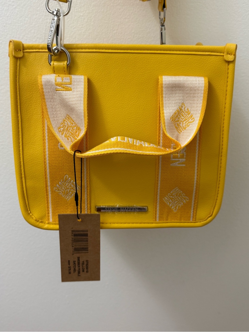 Steve Madden NWT Bwebberp Mini Crossbody Tote Bag with Coin Pouch - Mustard Yell - Picture 3 of 13